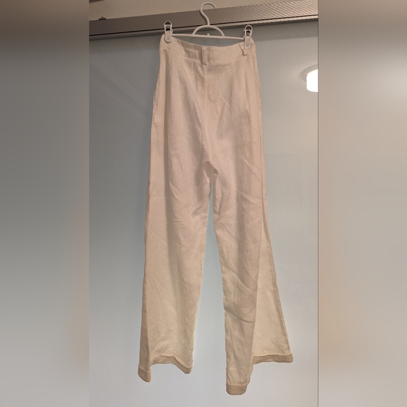 The Latest Scoop white linen wide leg pants, size S - Picture 6 of 6